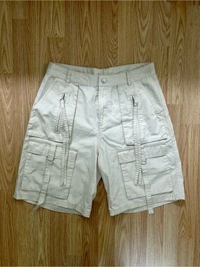 H&M Cream Cargo Shorts with Utility Pockets